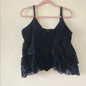 Torrid Black Lace Camisole Top
